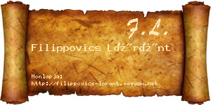 Filippovics Lóránt névjegykártya